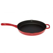 Döküm Düz Yuvarlak Tava 28 cm Kırmızı